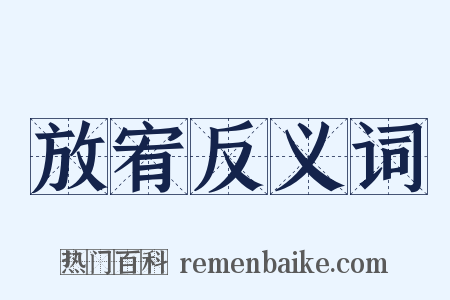 放宥反义词是什么意思的图片